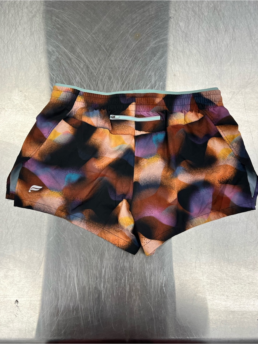 Fabletics Women’s Multicolor Abstract Print Running Shorts Large - Picture 6 of 11